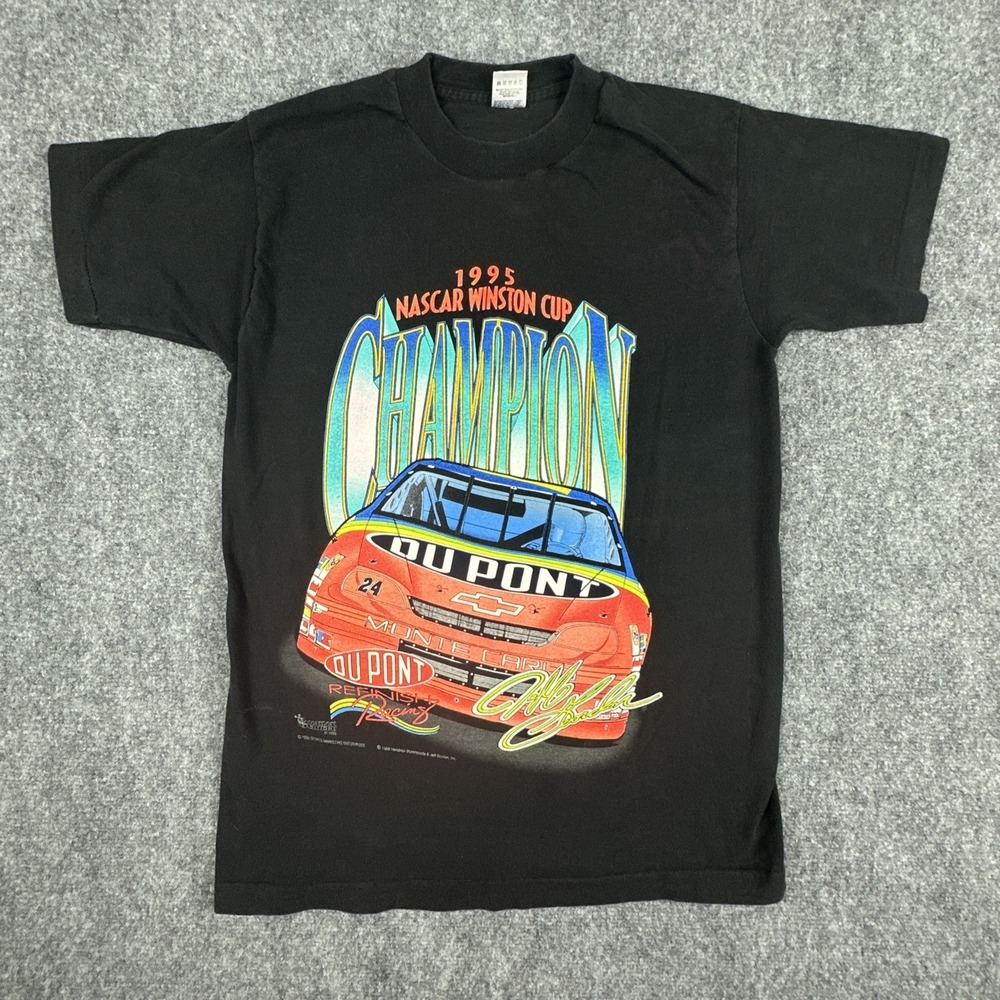 VTG 1995 Jeff Gordon Winston Cup Champion Shirt Double Sided Single Stitch Sz M